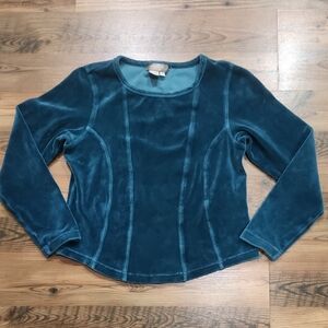 The Territory Ahead Velour Corset Balletcore Coquette Dark Romantic  Small Teal